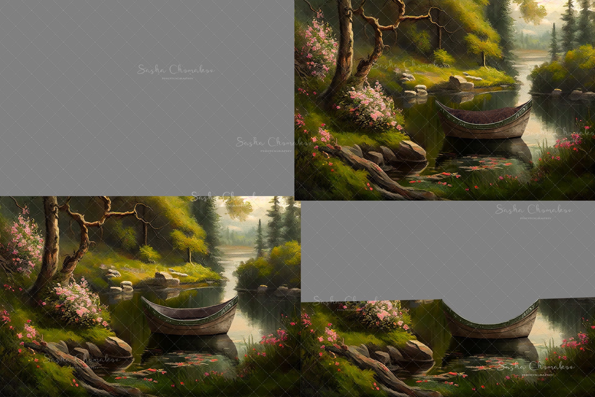 Digital Backdrop Ai generated and hand painting
