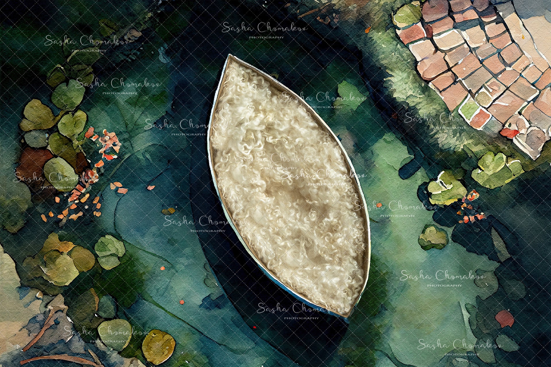 Digital Backdrop Ai generated composite