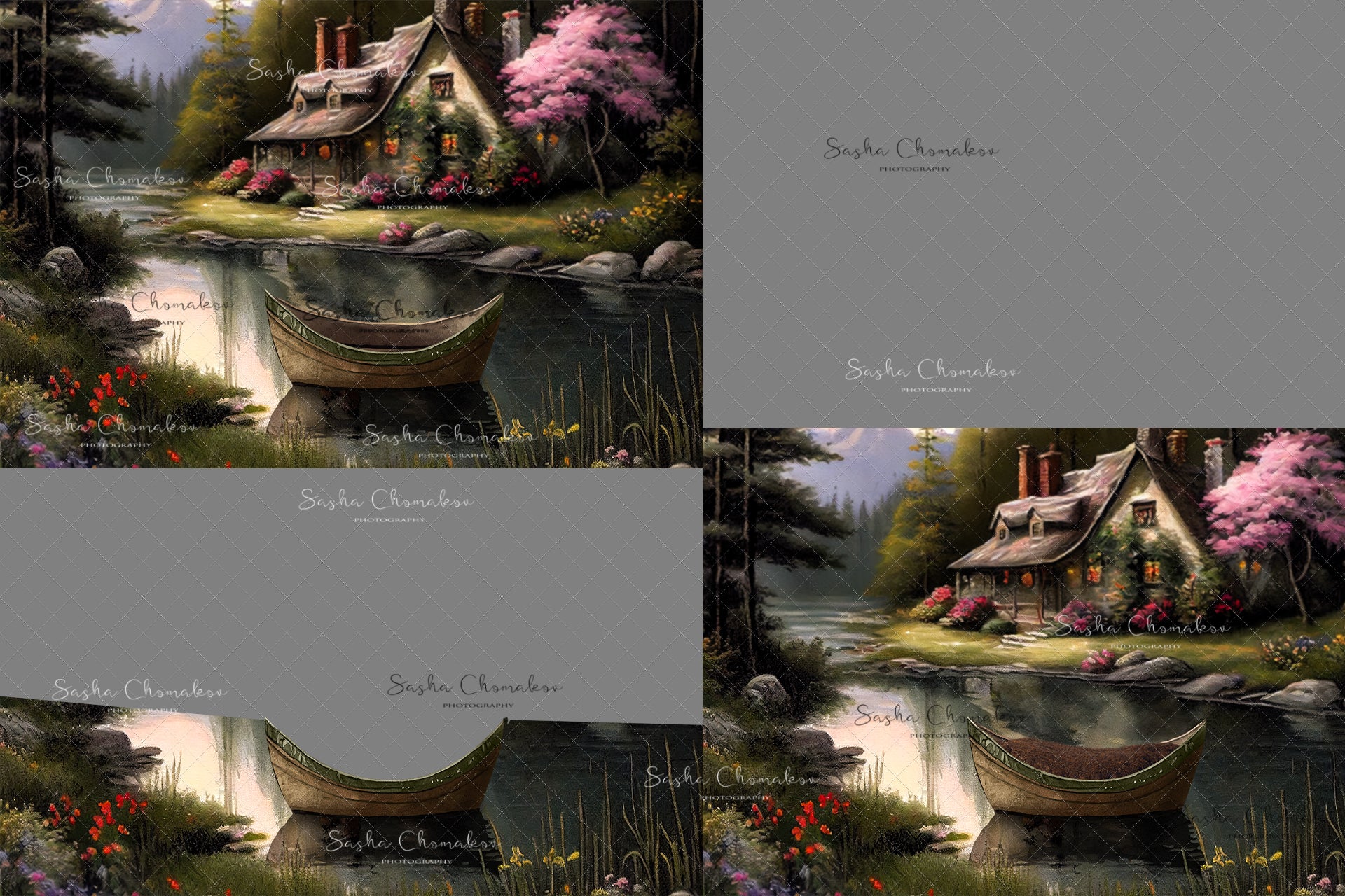 Digital Backdrop Ai generated and hand painting