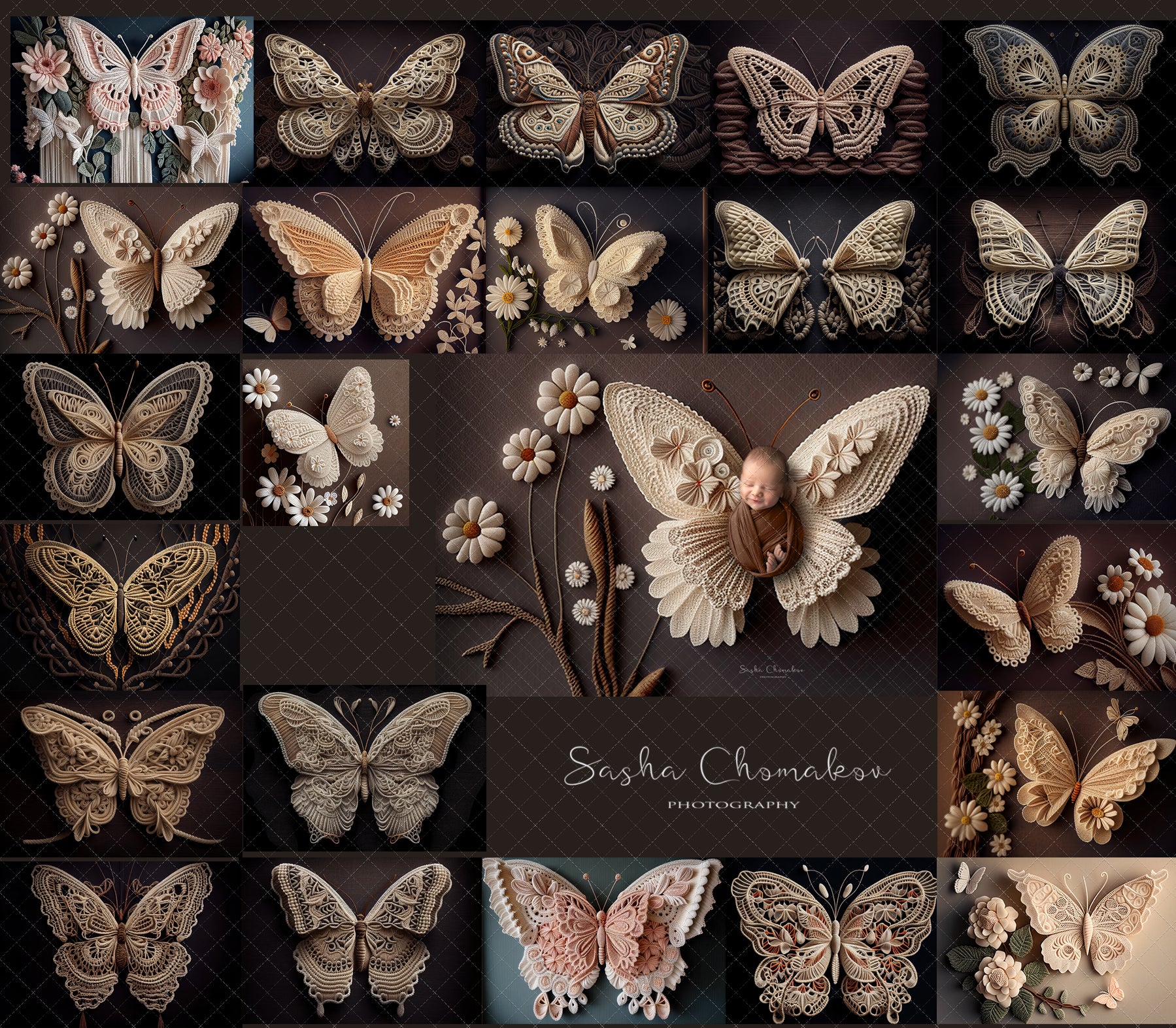 Backdrop butterflies boho butterflies 22 Ai generated