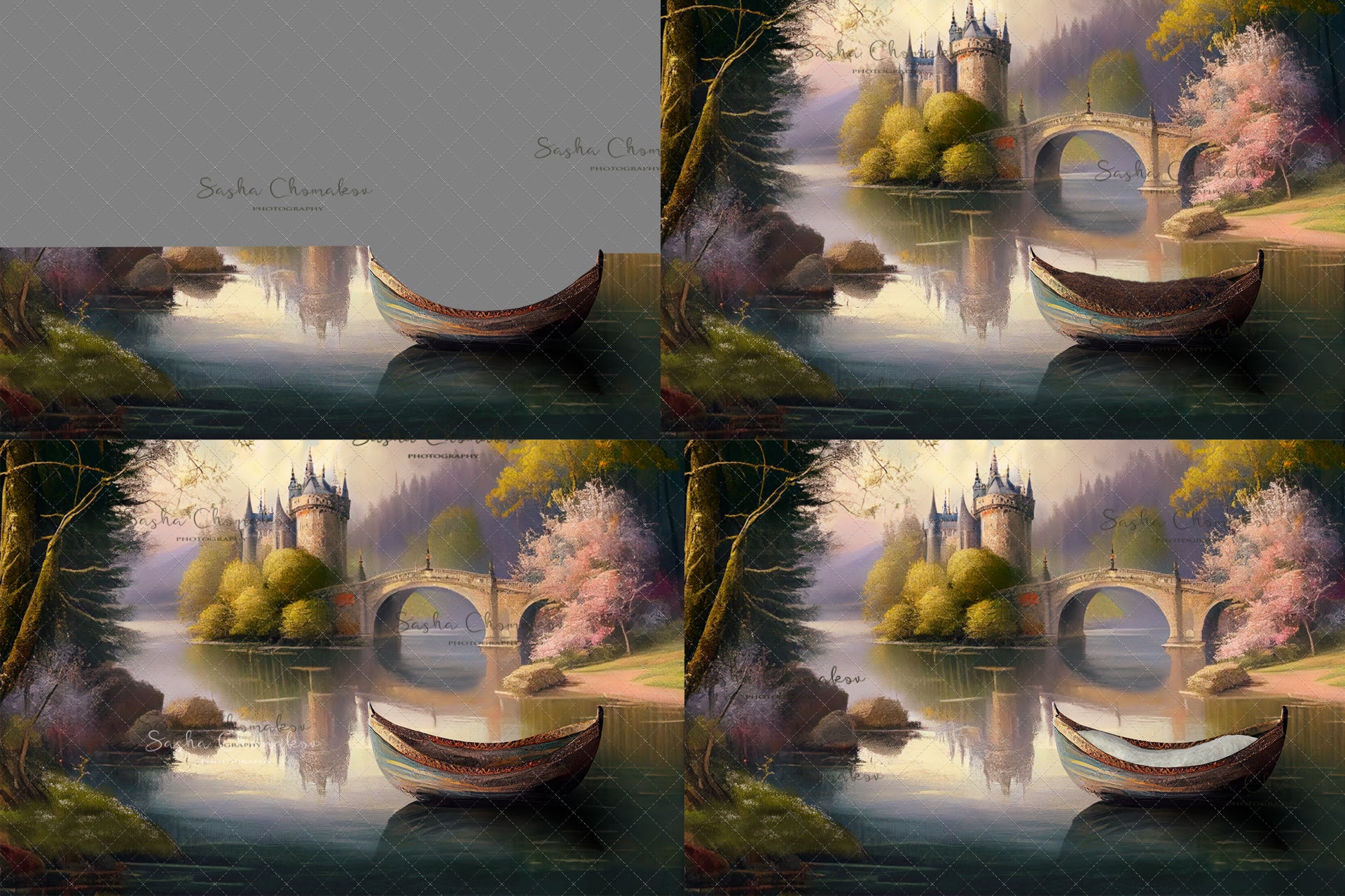 Digital Backdrop Ai generated and hand painting