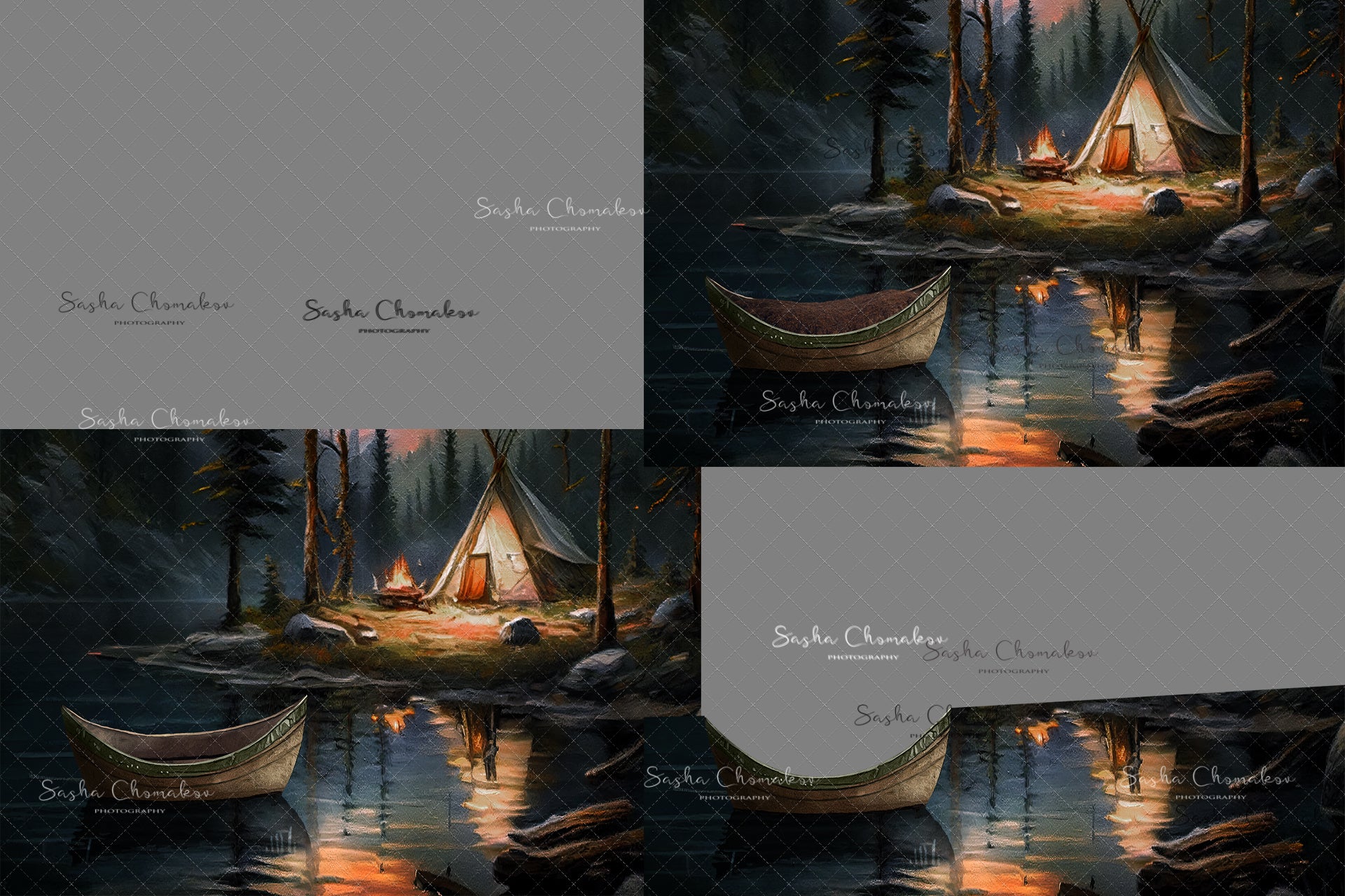 Digital Backdrop Ai generated and hand painting