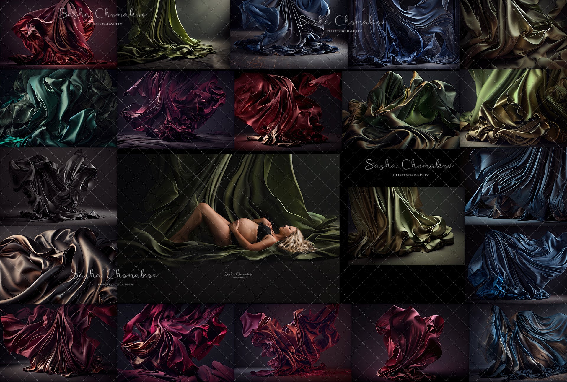 Backdrops silk fabric dark and black 2 Ai generated