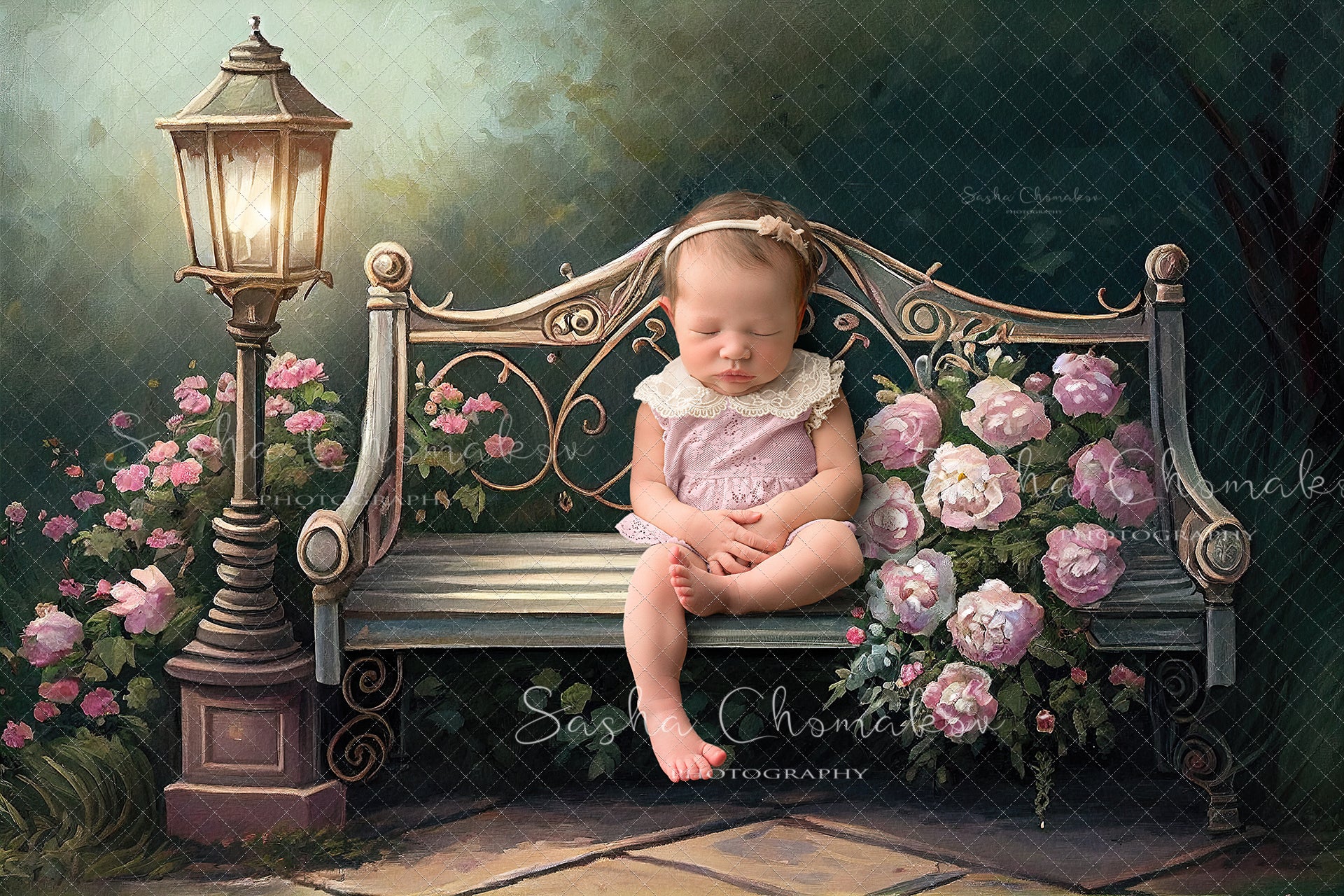 Digital Backdrop Ai generated and hand painting