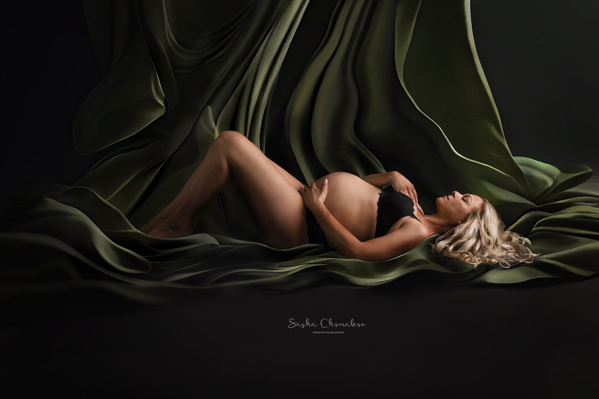 Backdrops silk fabric dark and black 2 Ai generated