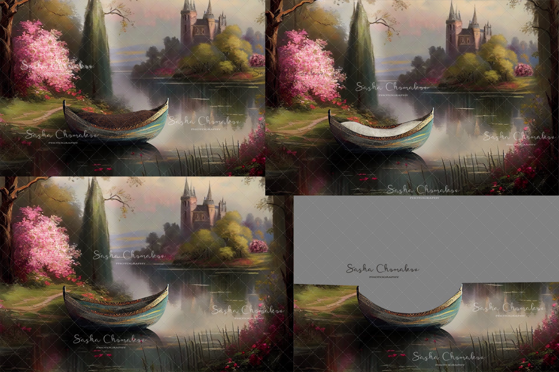Digital Backdrop Ai generated and hand painting