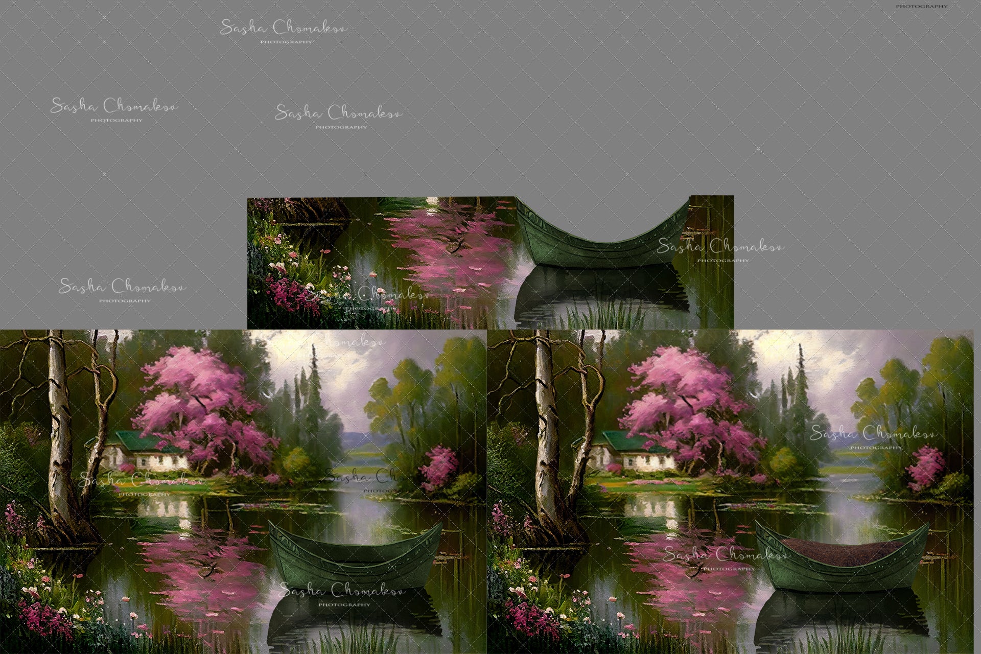 Digital Backdrop Ai generated and hand painting