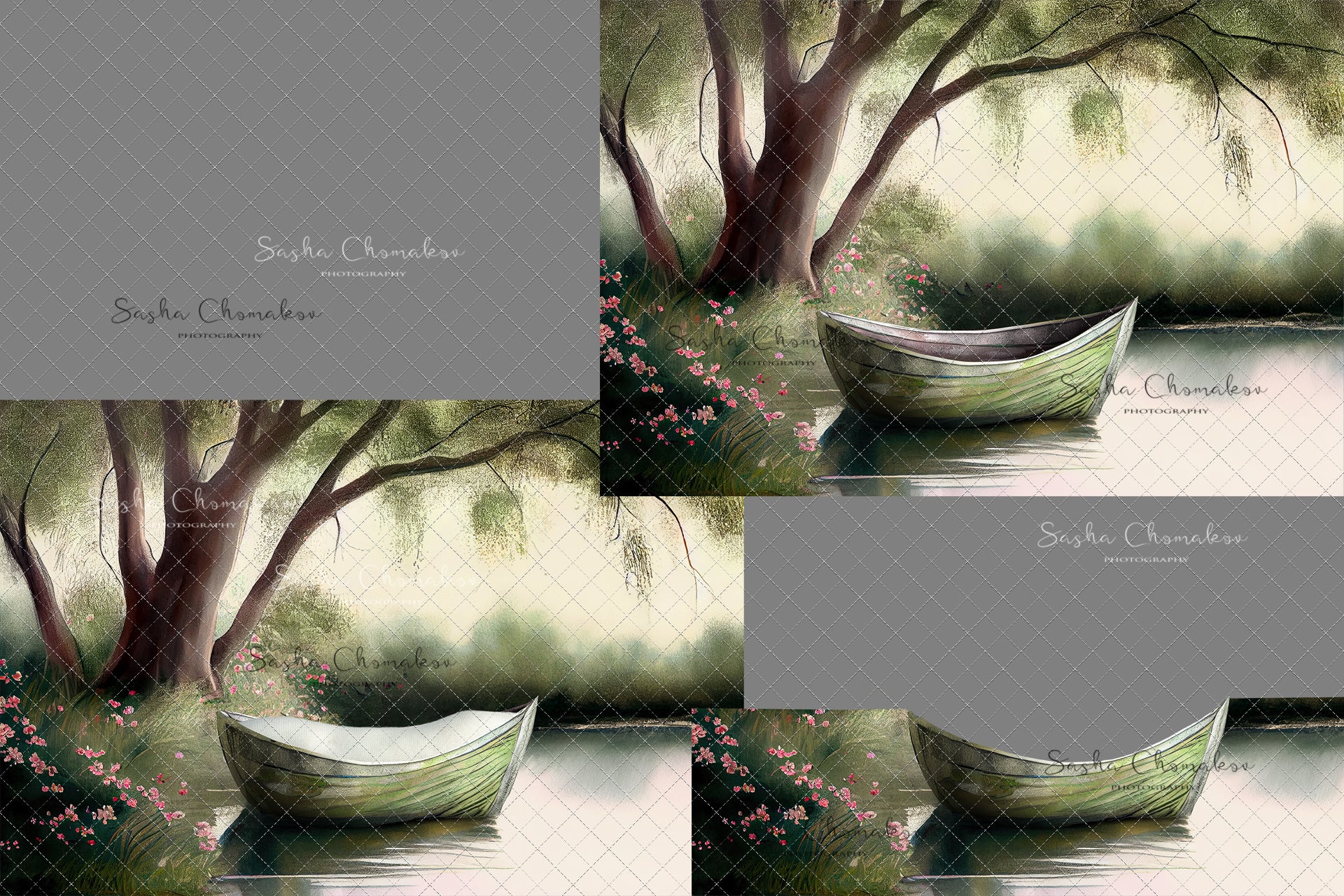 Digital Backdrop Ai generated and hand painting