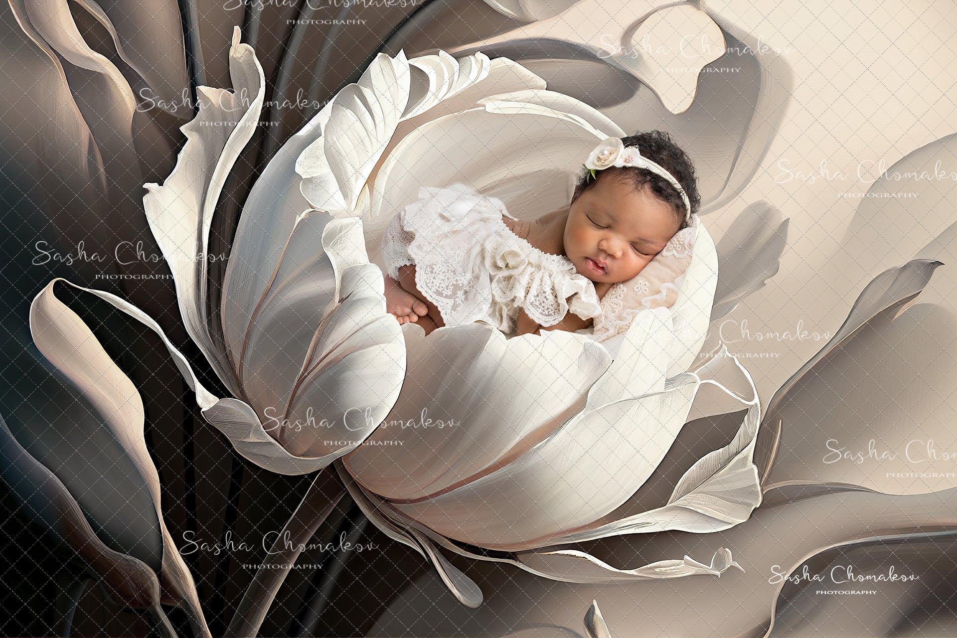 Digital Backdrop Ai generated composite