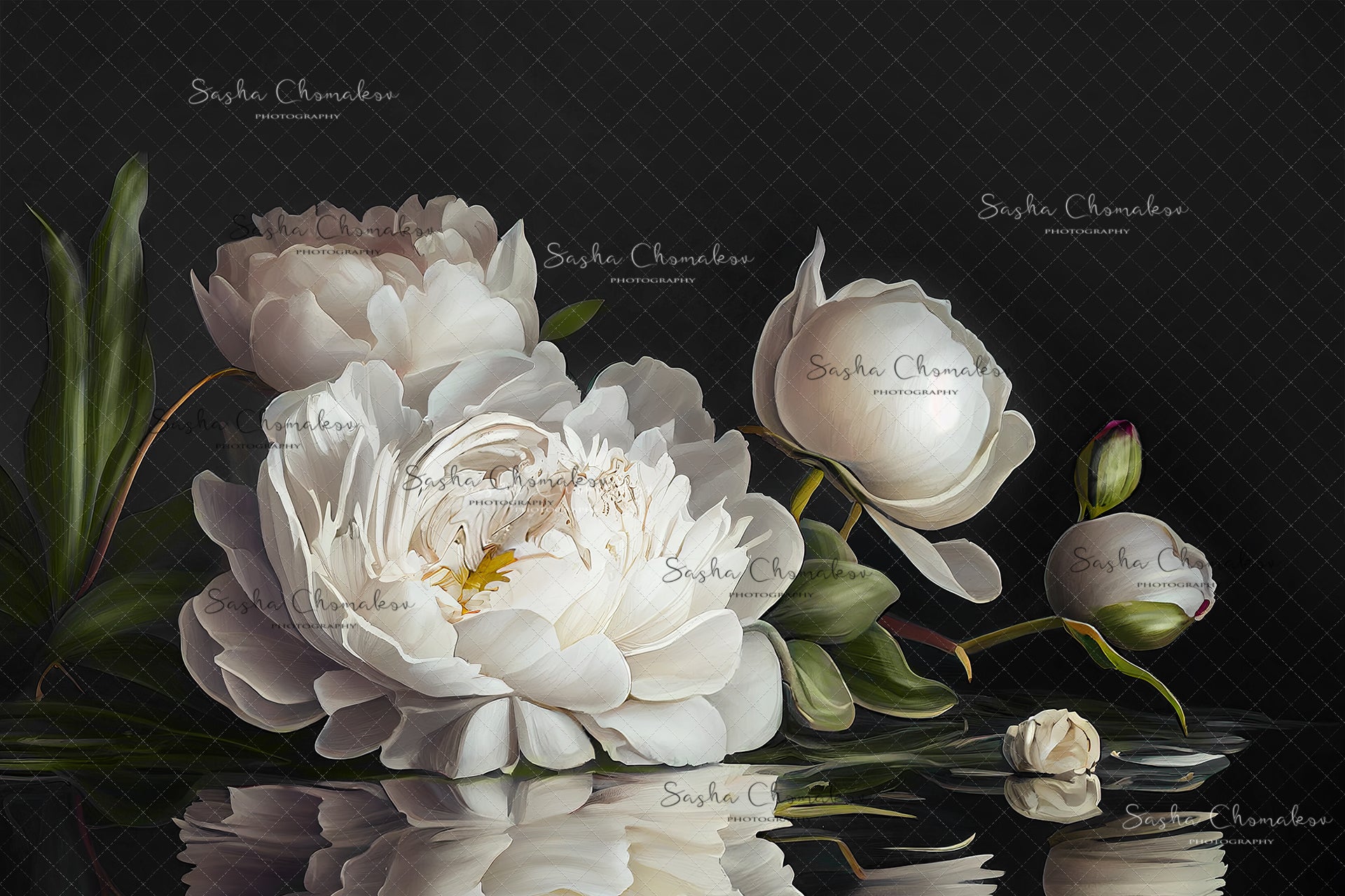 Digital Backdrop Ai generated and hand painting