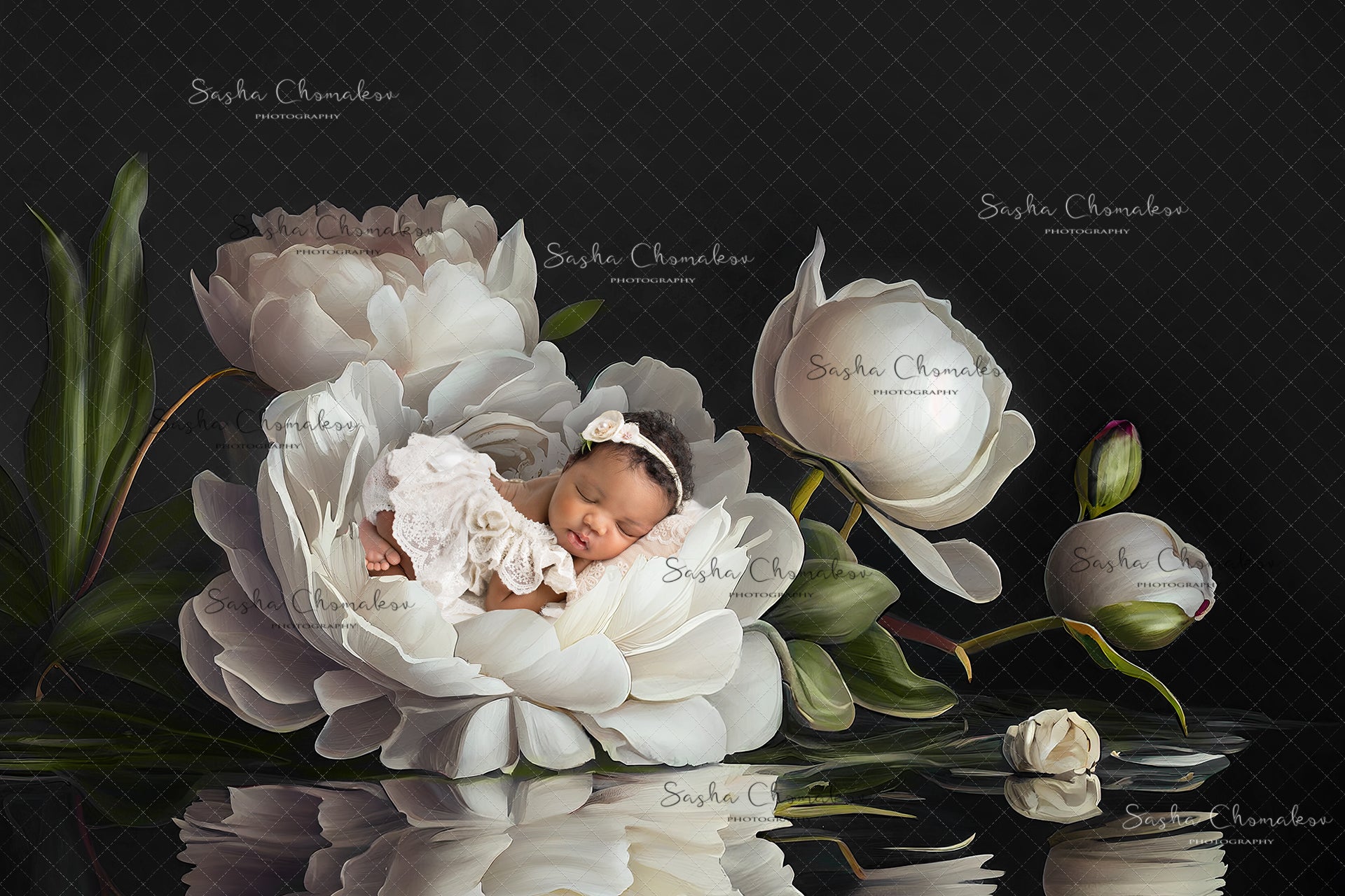 Digital Backdrop Ai generated and hand painting