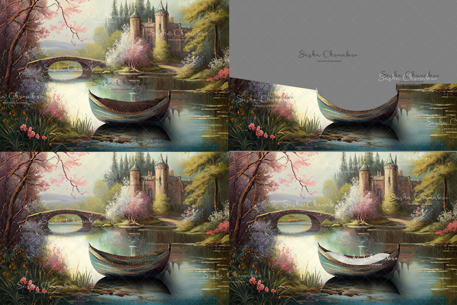 Digital Backdrop Ai generated and hand painting