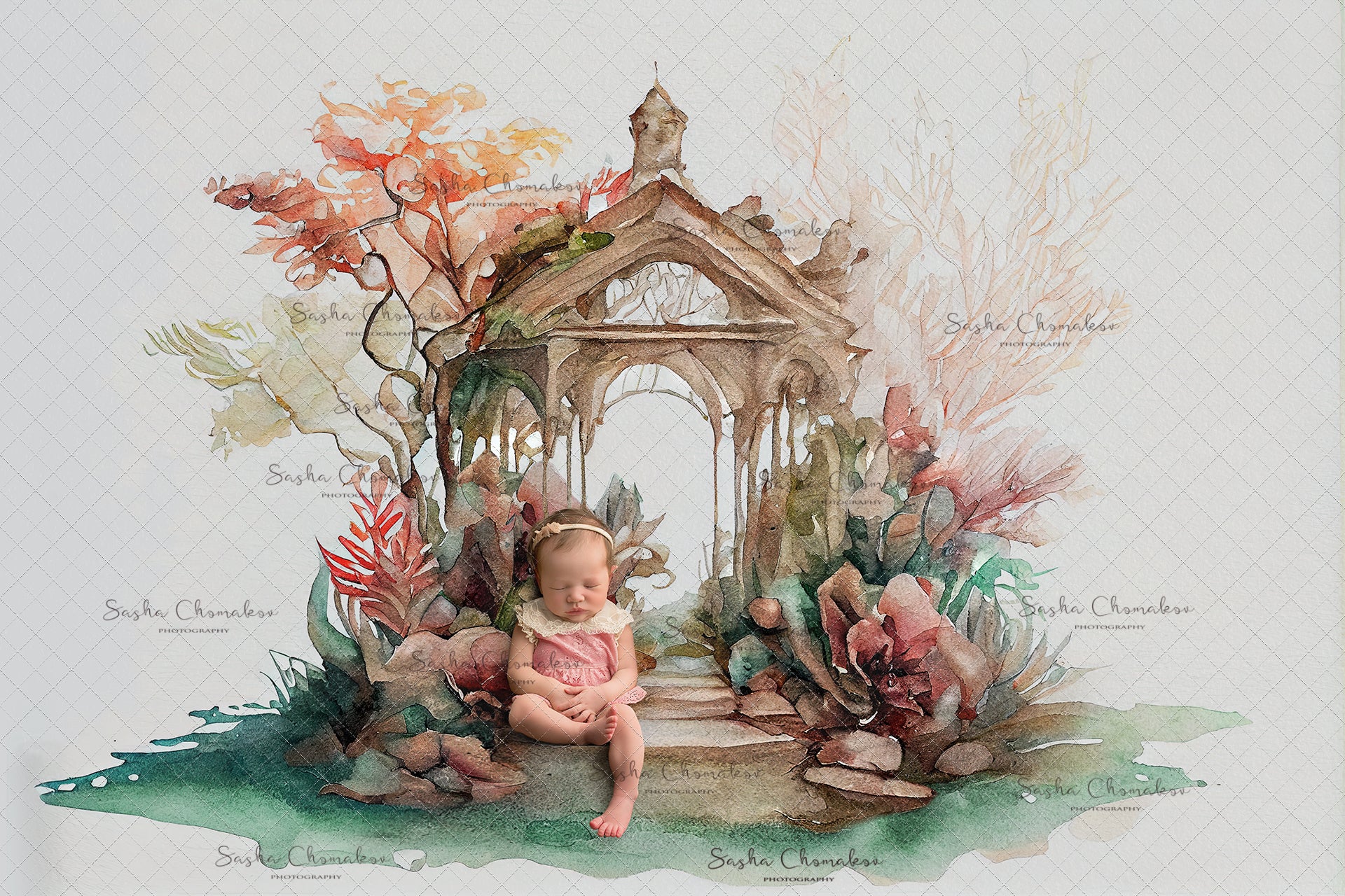Digital Backdrop Ai generated composite