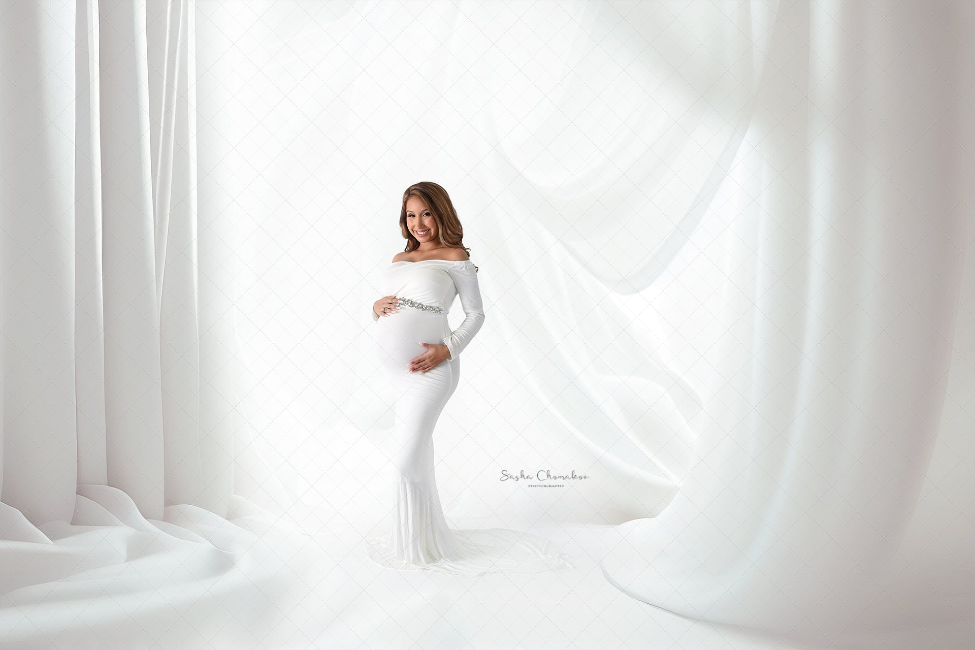 Digital Backdrops silk whites 17 Ai generated