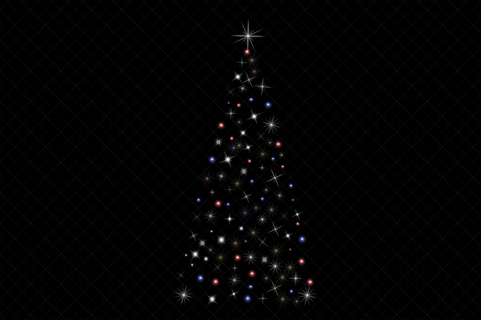 Twinkle stars  Christmas tree and fairy lights