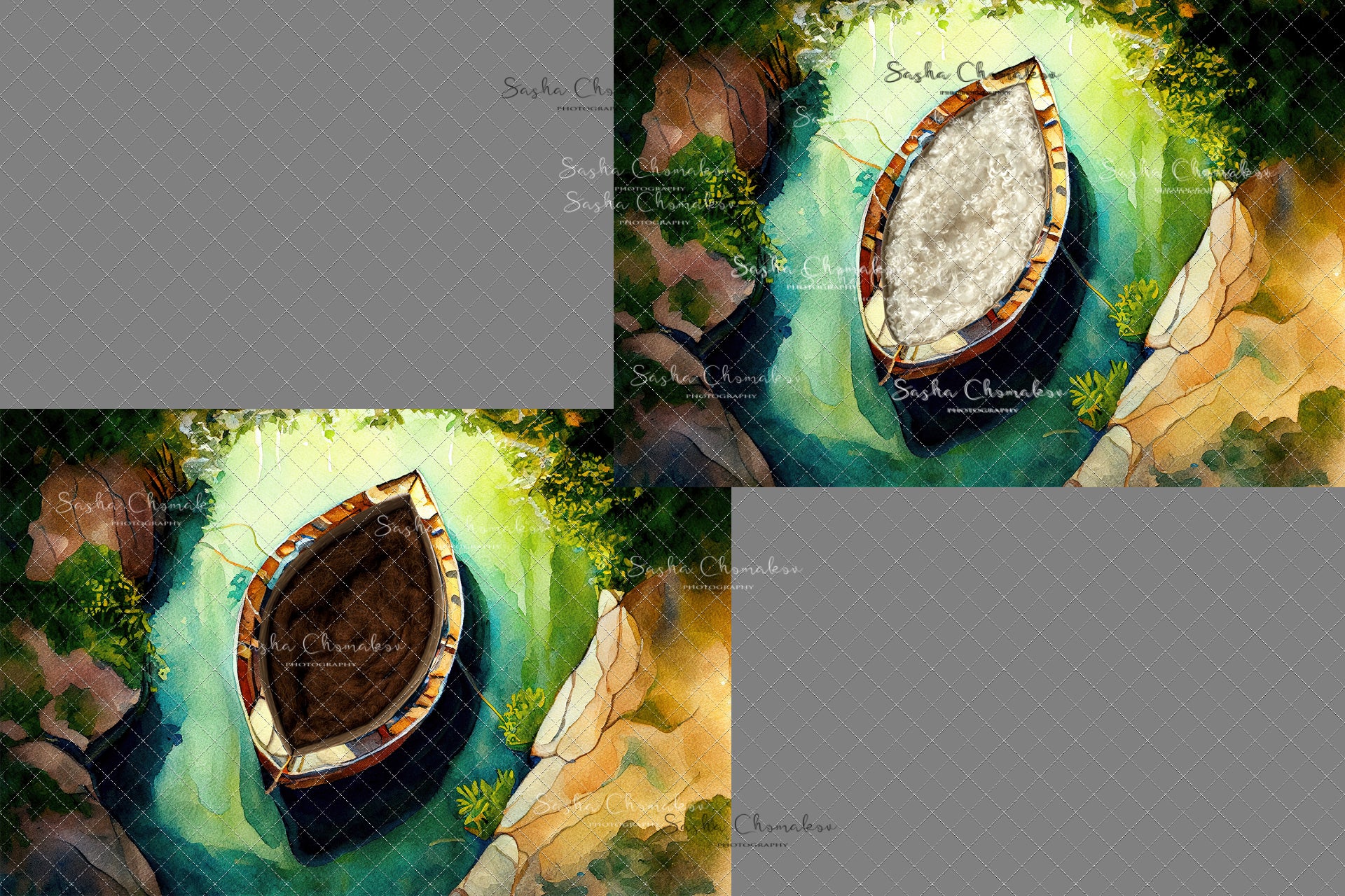 Digital Backdrop Ai generated and hand painting