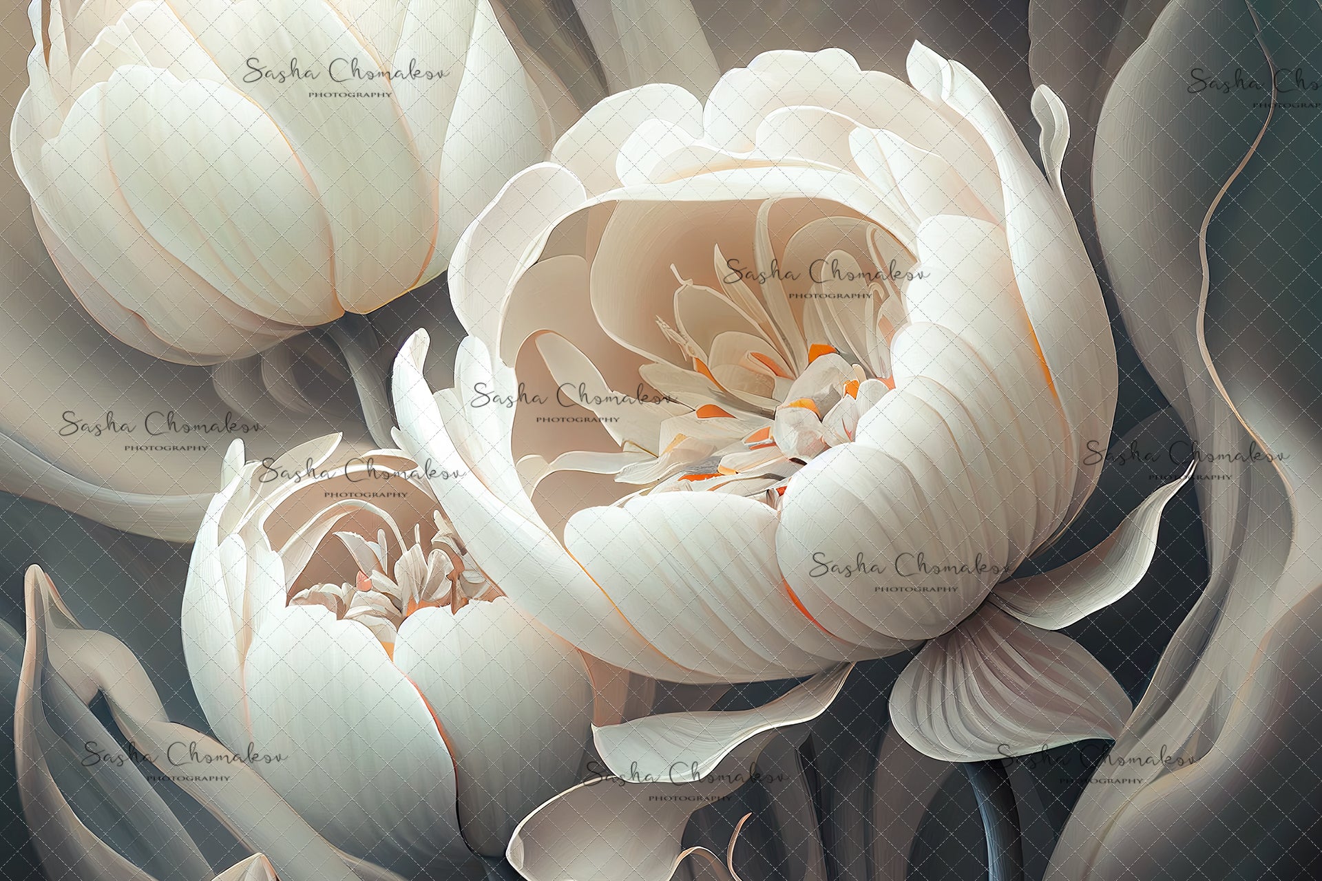 Digital Backdrop Ai generated and hand painting