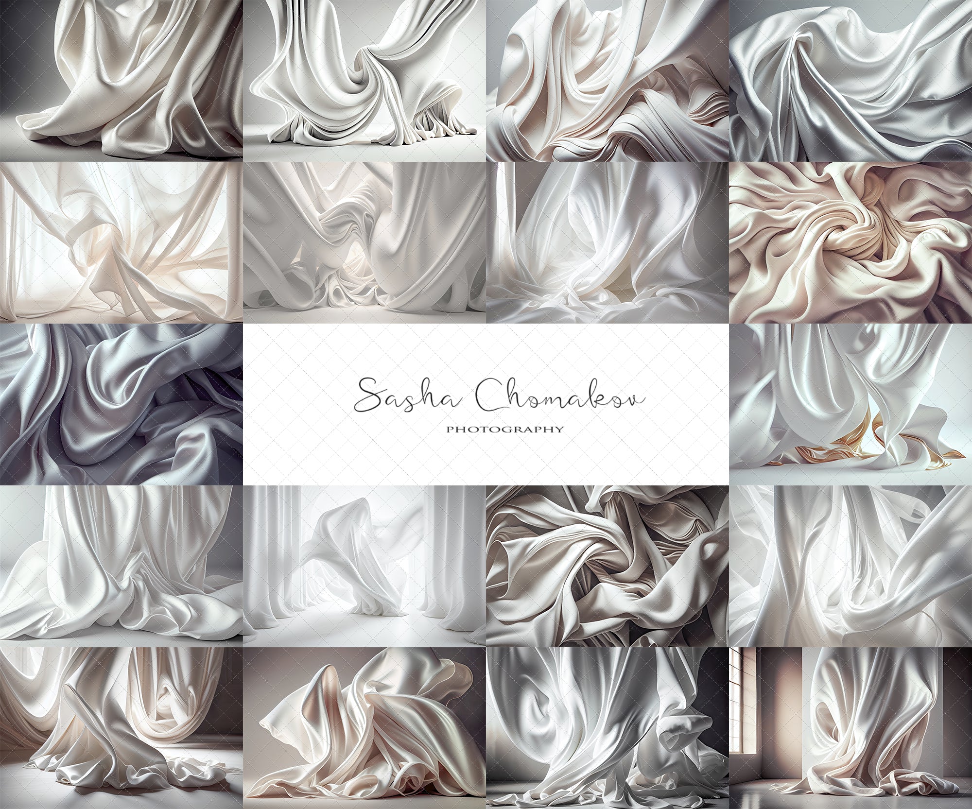 Digital Backdrops silk whites 18 Ai generated