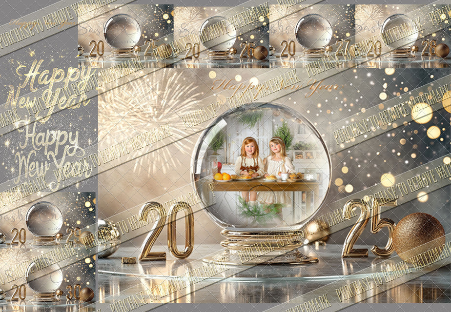 Digital Backdrop Happy new year 2025 to 2030