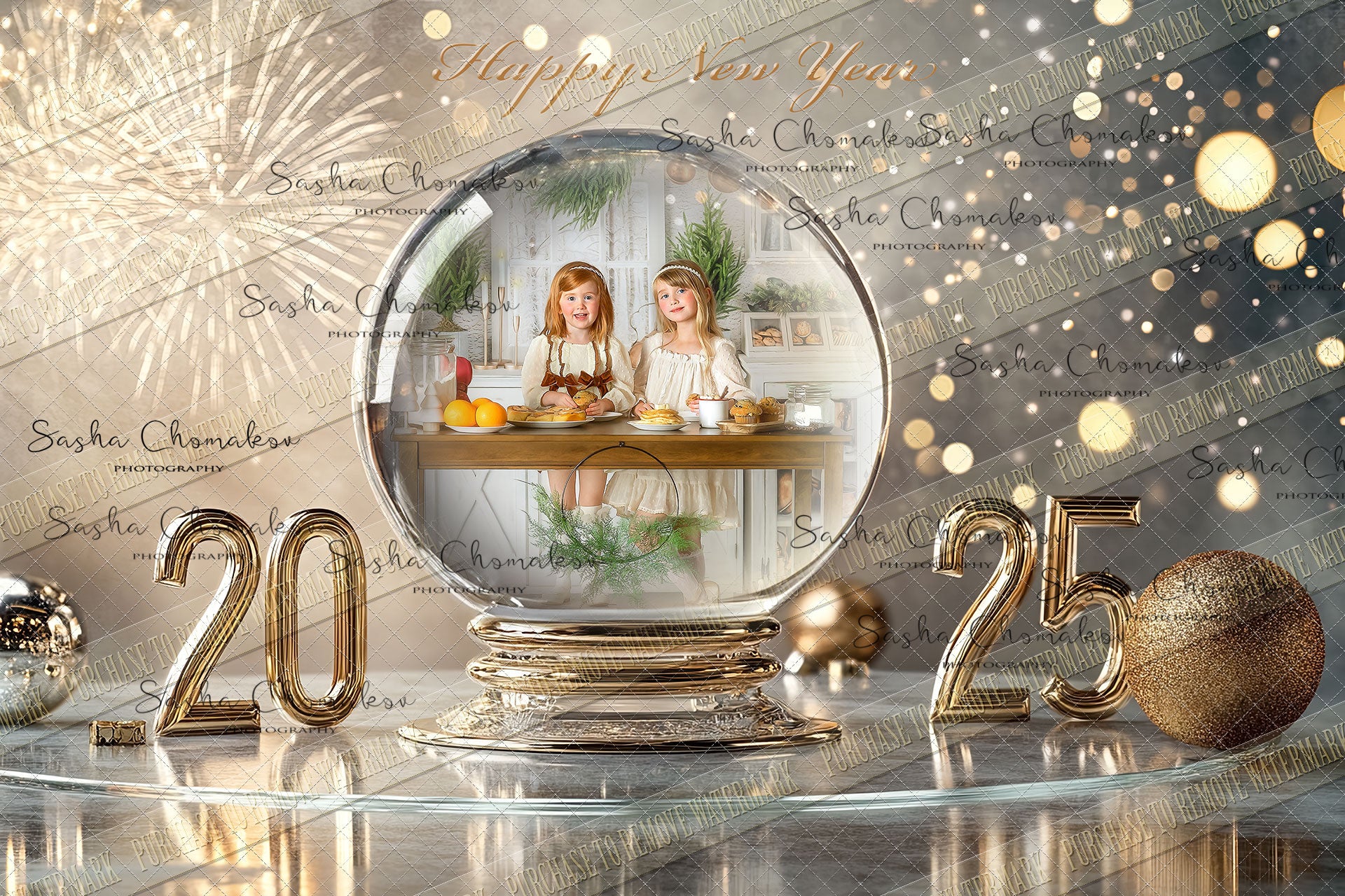 Digital Backdrop Happy new year 2025 to 2030