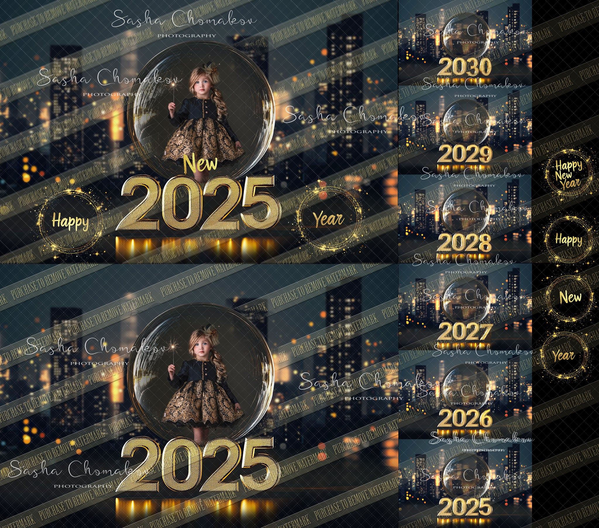 Digital Backdrop Happy new year 2025 to 2030