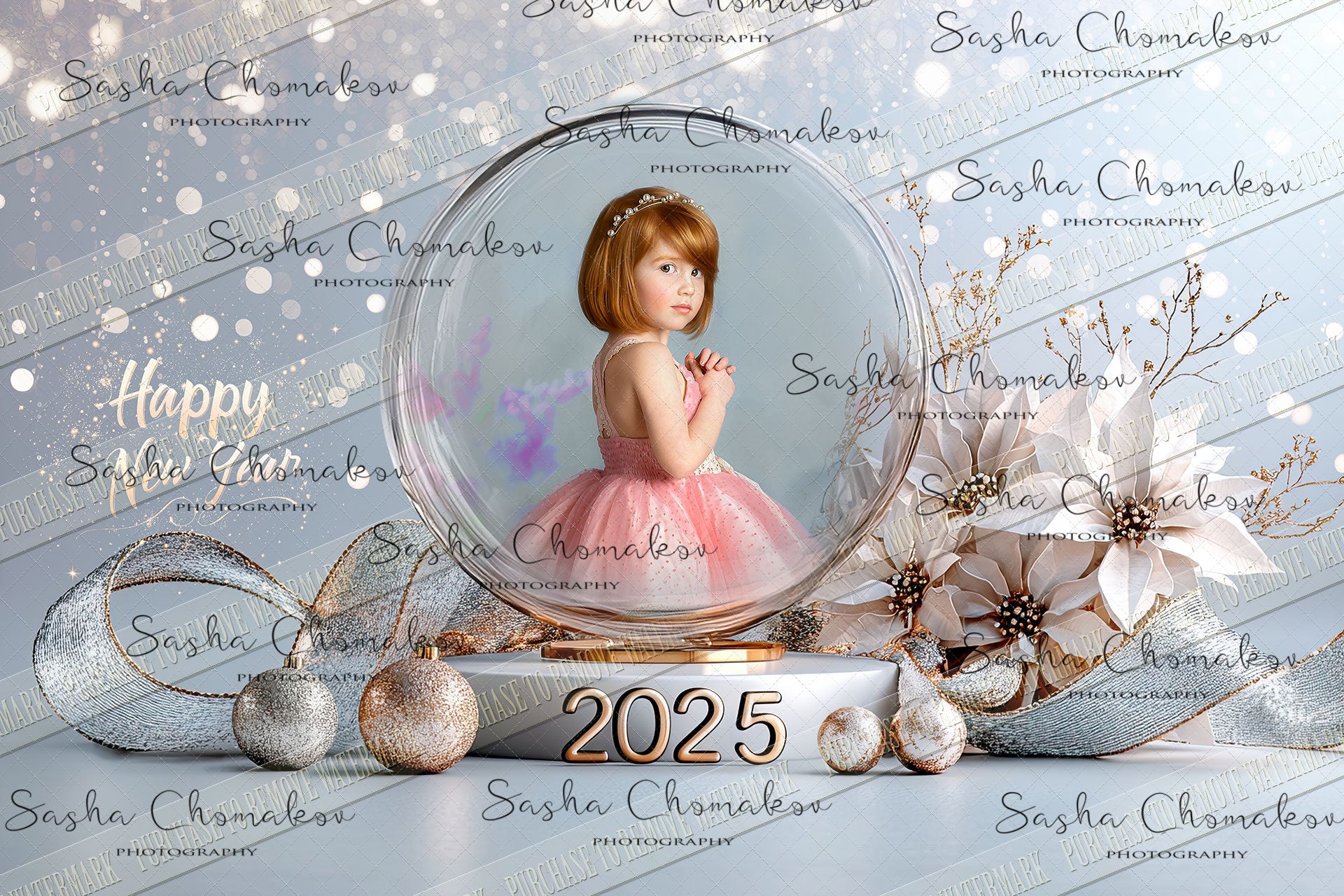 Digital Backdrop Happy new year 2025 to 2030