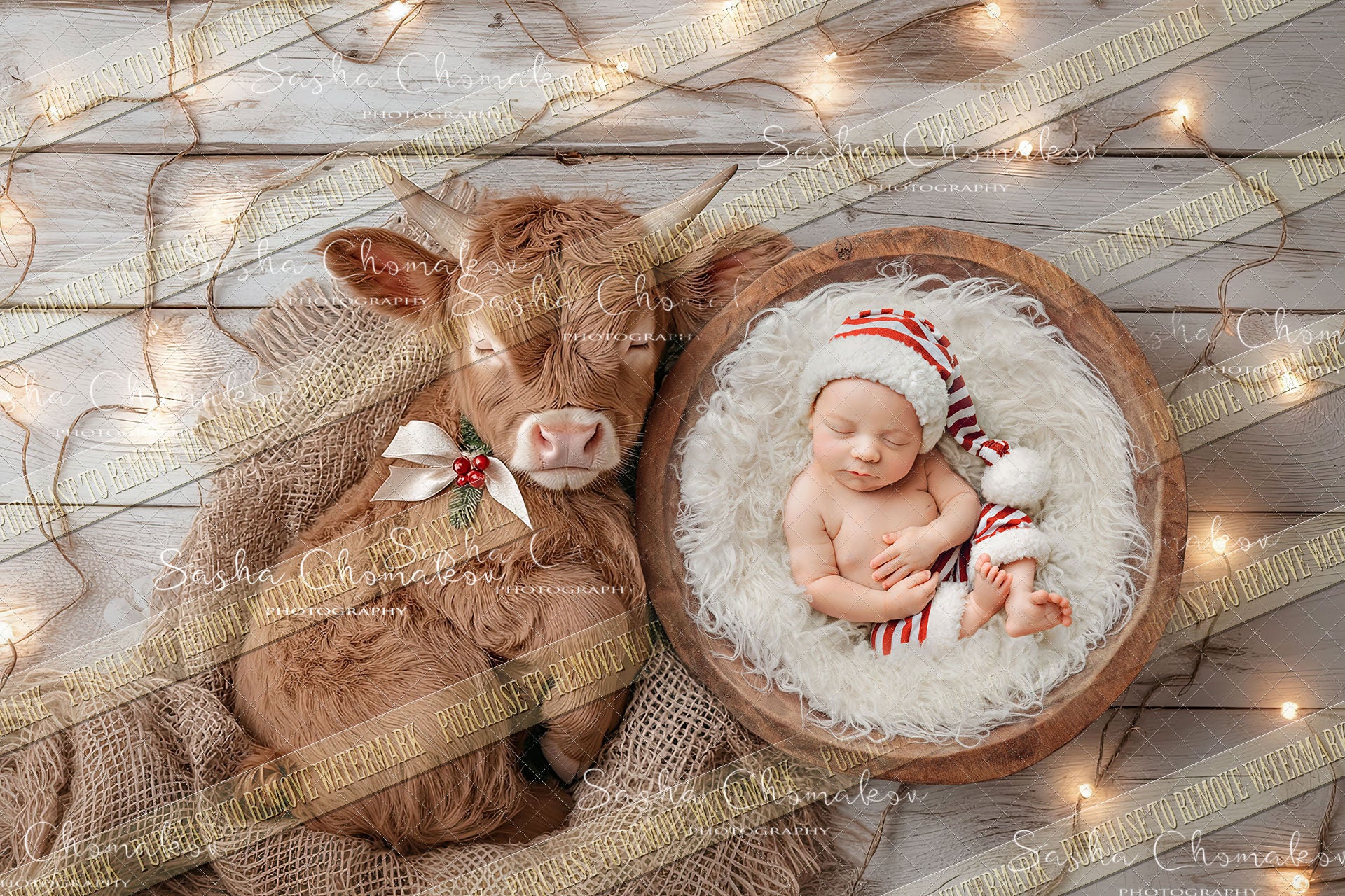 Digital background Ai generated Christmas in the barn