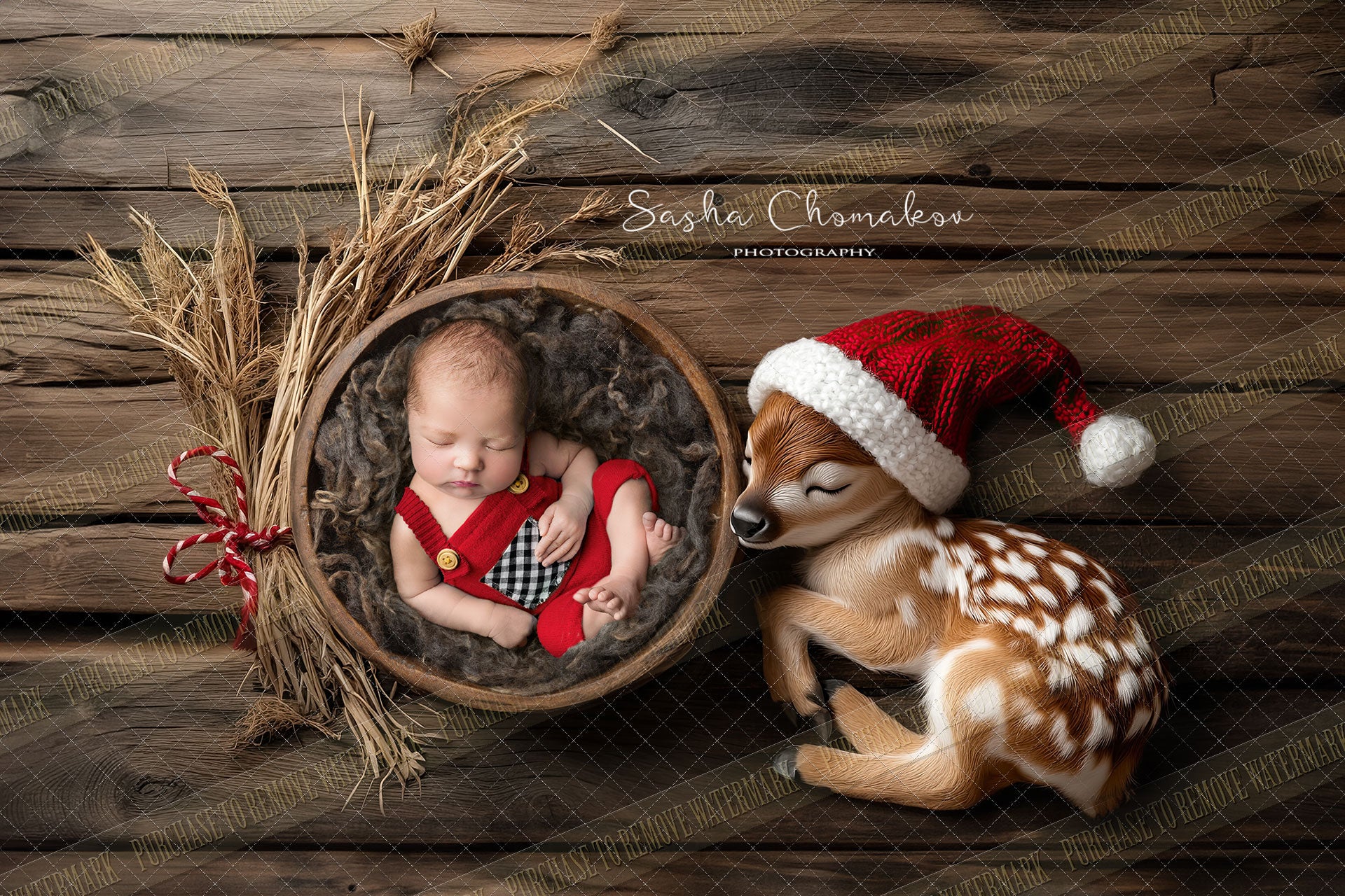 Digital background Ai generated Christmas in the barn