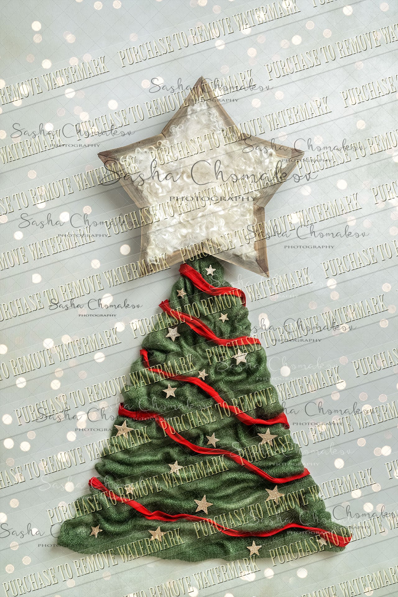 Digital background real props Christmas tree