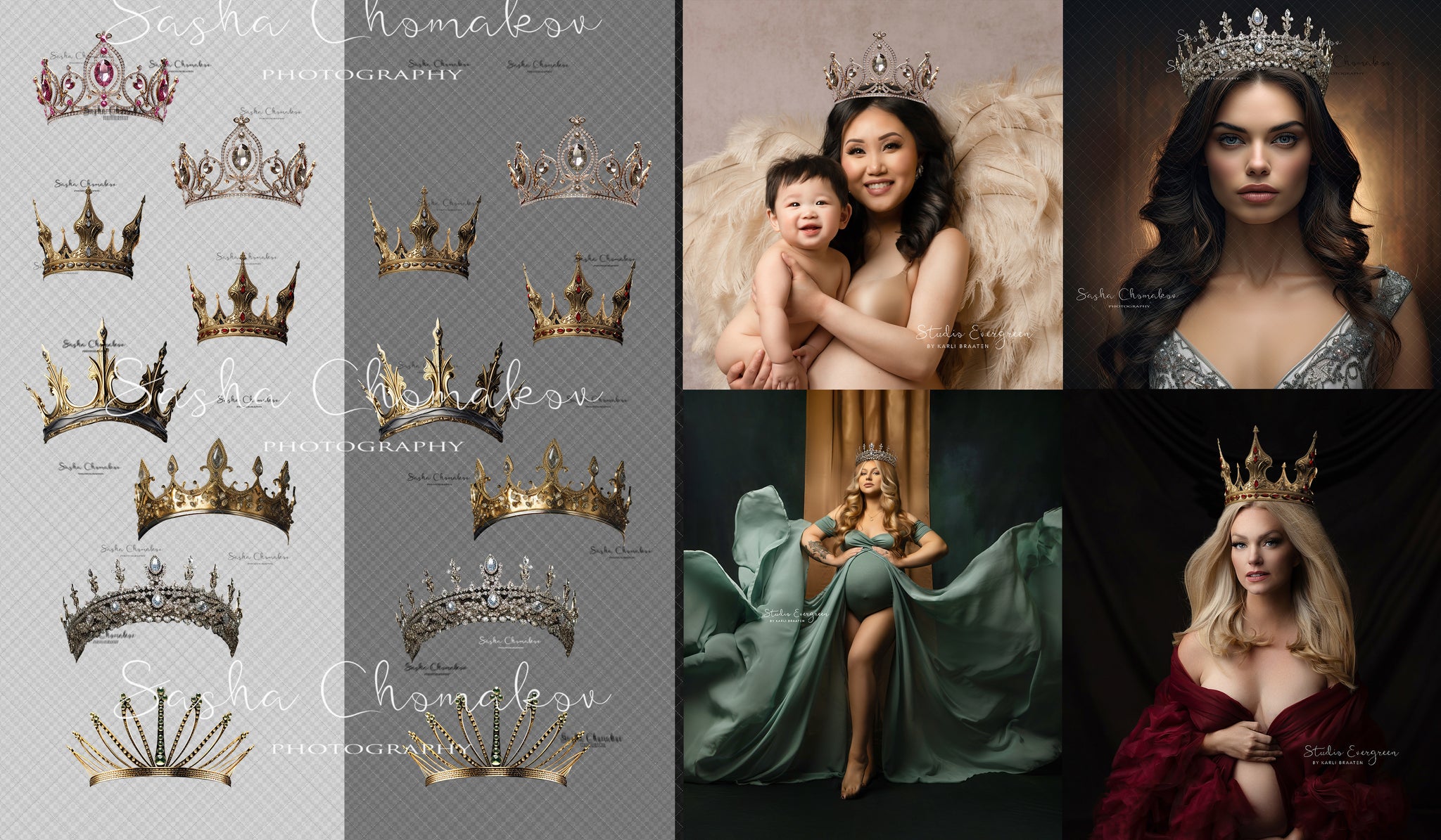 Selected crowns overlays set 2 Ai generated