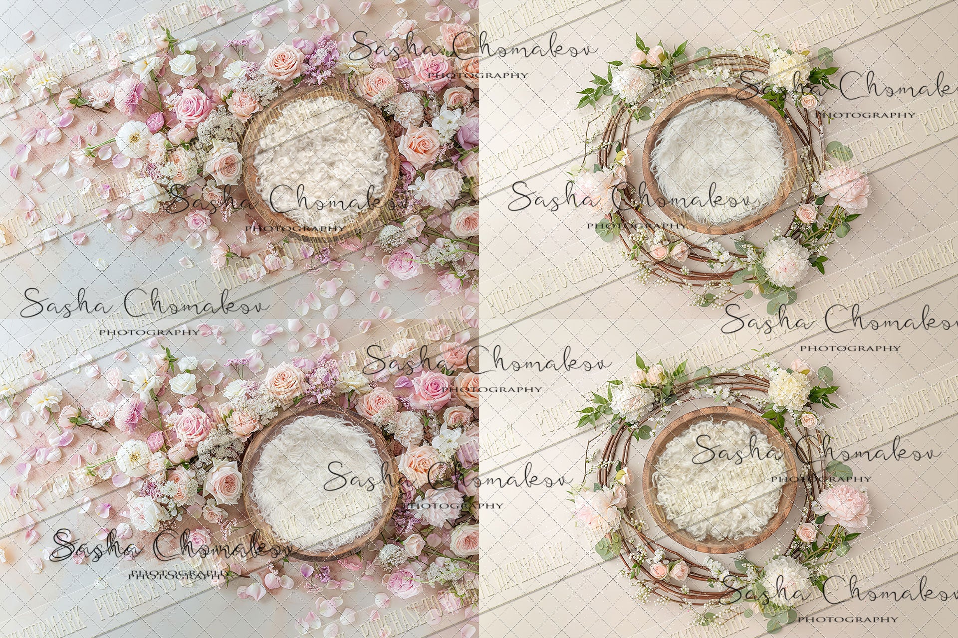 Digital background overhead  floral arrangement   Ai generated