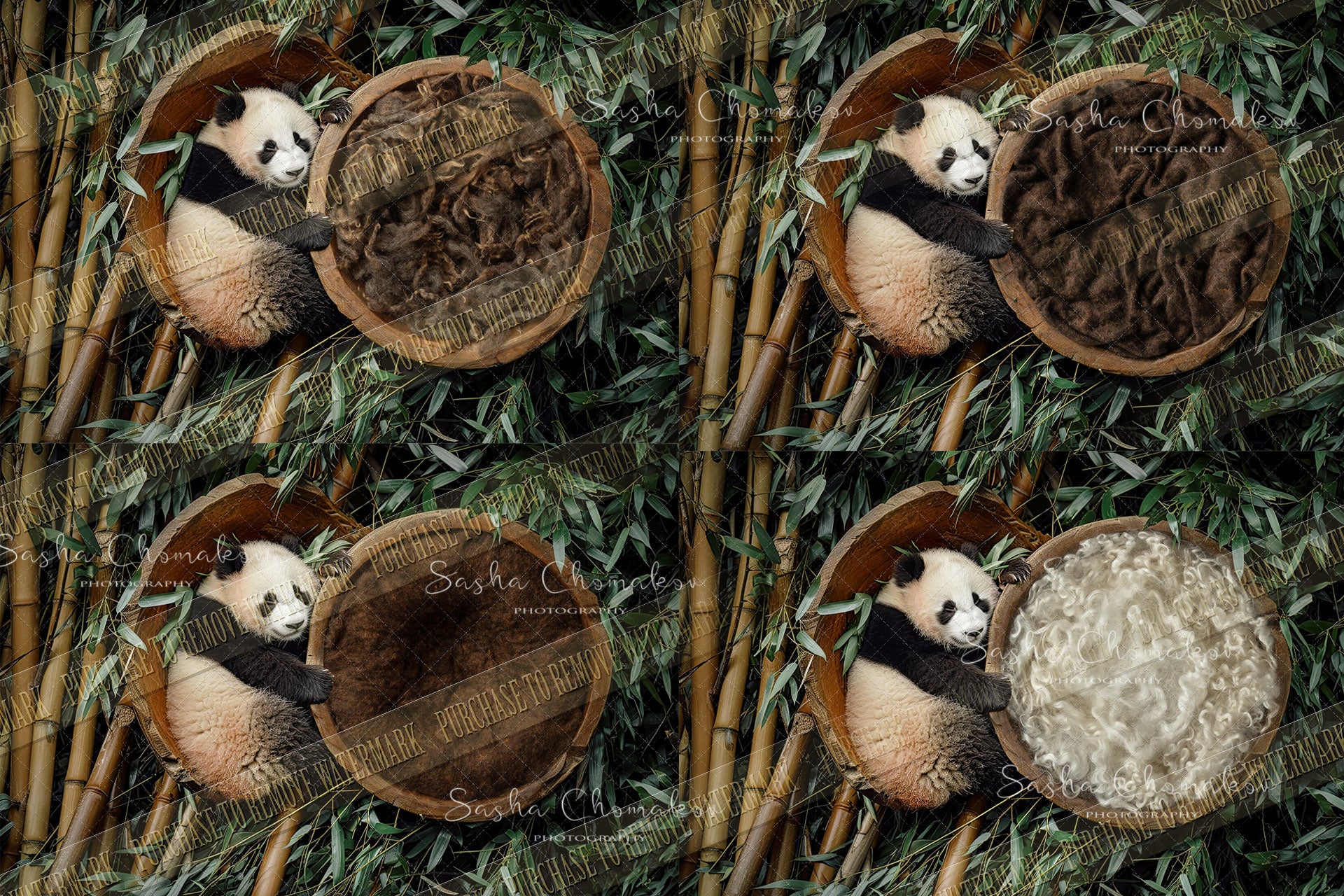 Digital  background overhead zoo wild animals Ai generated panda