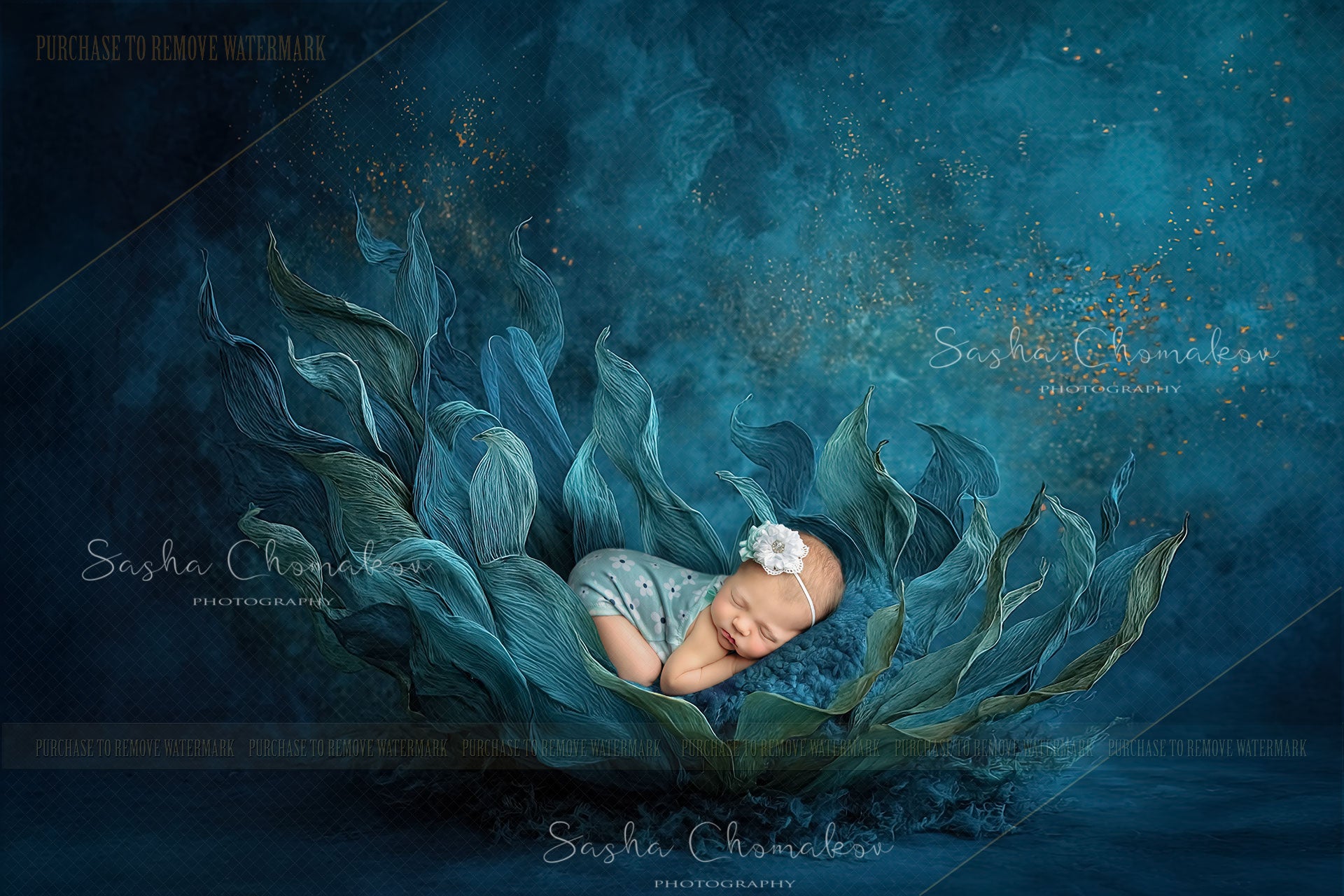 12 Digital backgrounds Ai generated under the sea mermaid